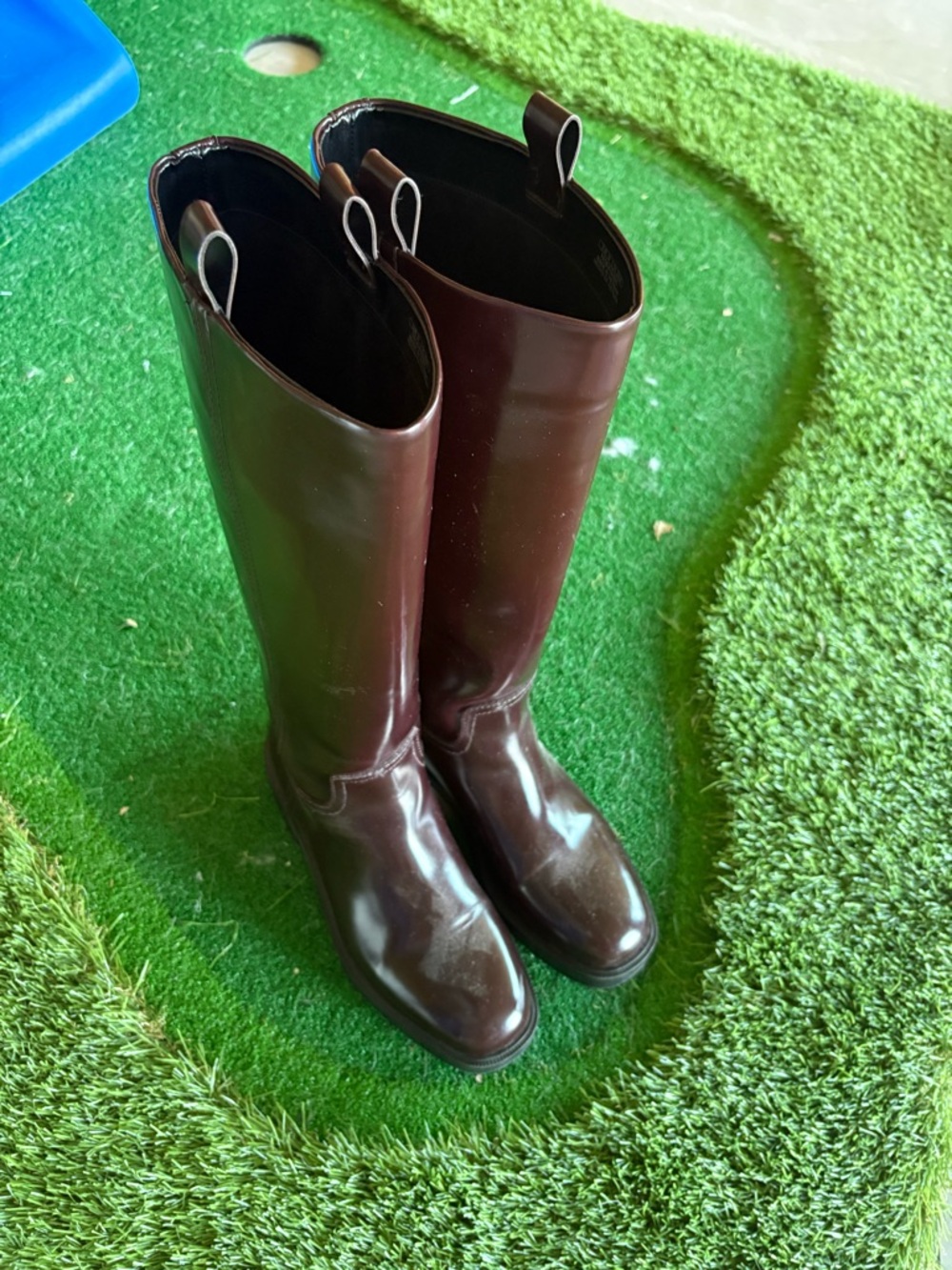 Zara Tall Riding Boots in Dark Brown